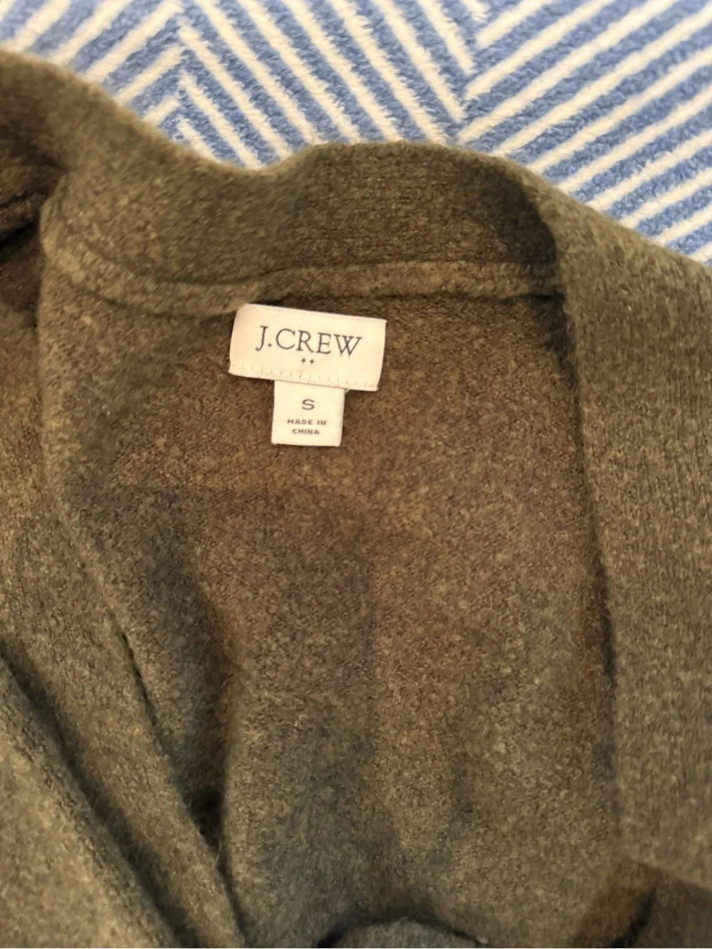 J. Crew Olive Green Button Front Pocket Cardigan